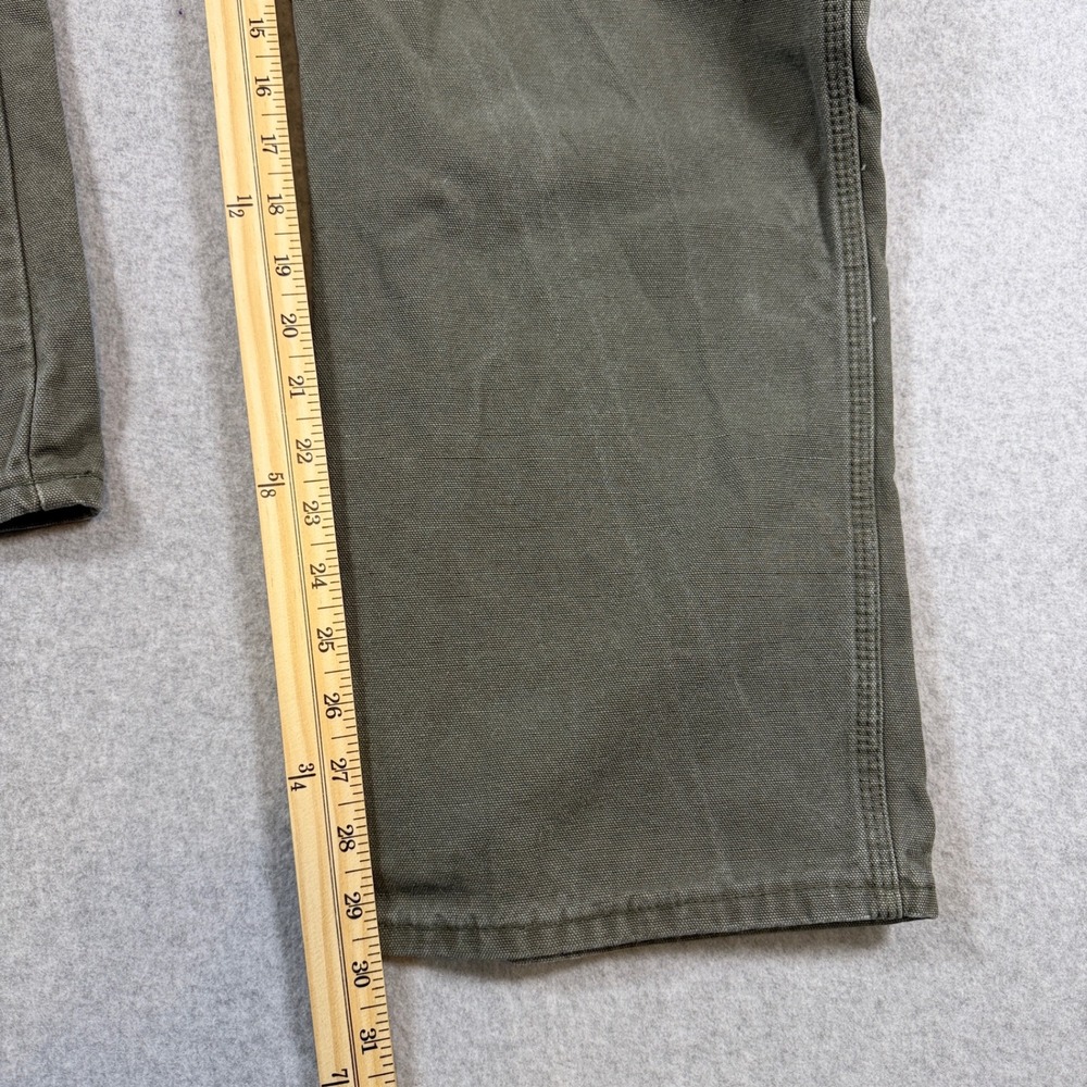Dickies Carpenter Pants Mens 44x30 Olive Green Relaxed Canvas Utility Gorpcore - Picture 10 of 11